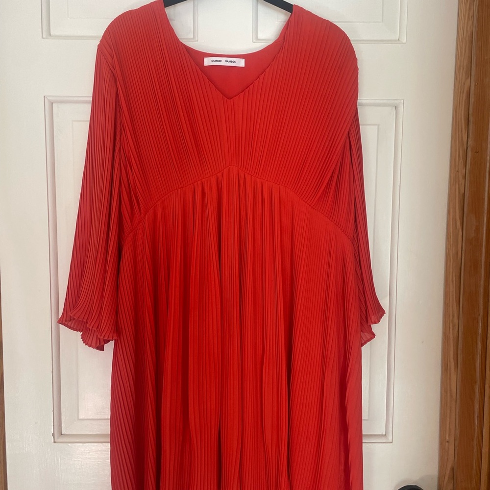 Samsøe Samsøe Red Pleated Dress